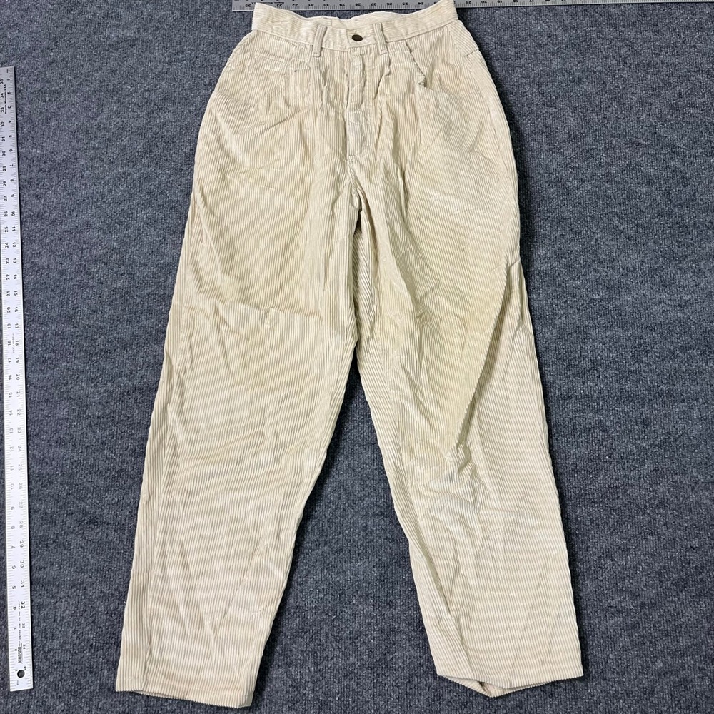 Lee Pants Womens Size 26 Beige Corduroy High Waisted Straight Leg Casual 1473